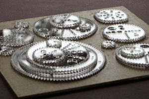 Acrylic gears of different sizes