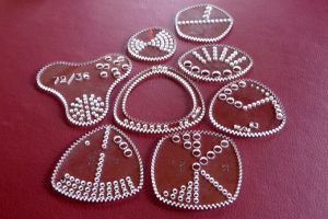 Wild Gears shapes on red background